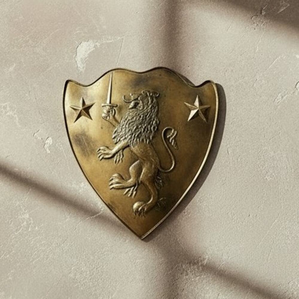 Vintage Whitehall Lion Shield Wall Plaque Cast Aluminum Castlecore Incomplete